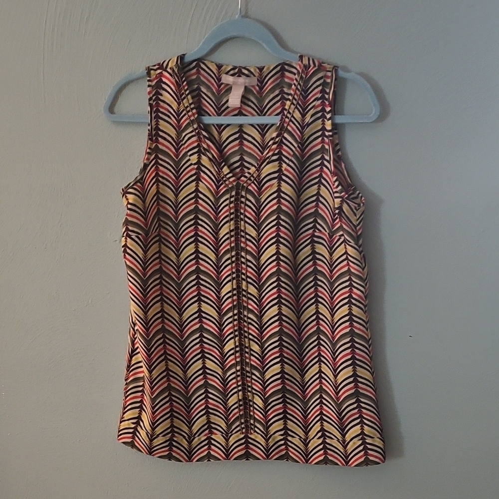 Banana Republic Chevron Tank Top - Red, Yellow, Black
